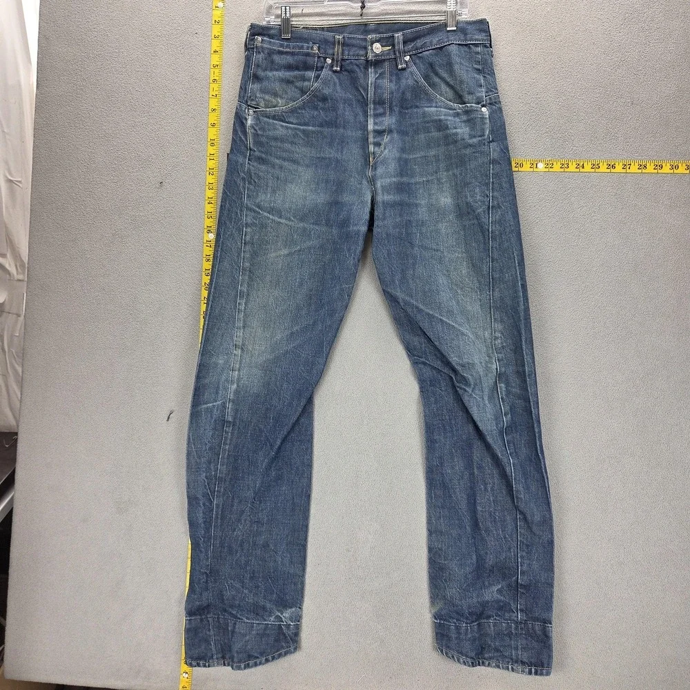 Vintage Levis Engineered Jeans Mens 32x32 Blue Twisted Button Fly Medium Wash